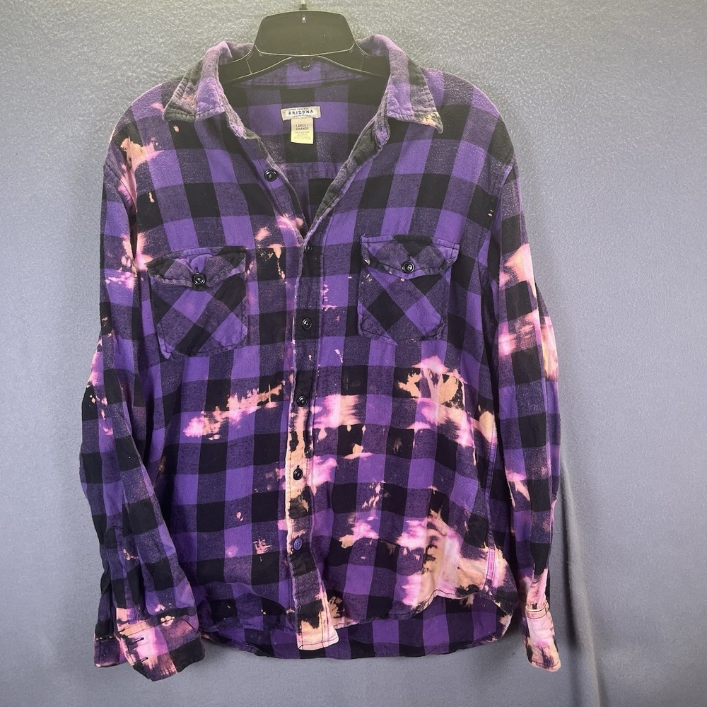 Foo Fighters Patch Upcycled Arizona Flannel Shirt‎ Mens L - Picture 2 of 8